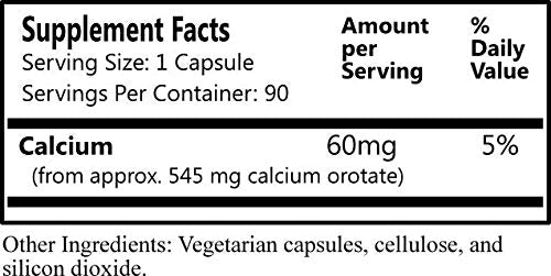 Calcium Orotate β High-Absorption Calcium Supplement with 60 mg Elemental Calcium