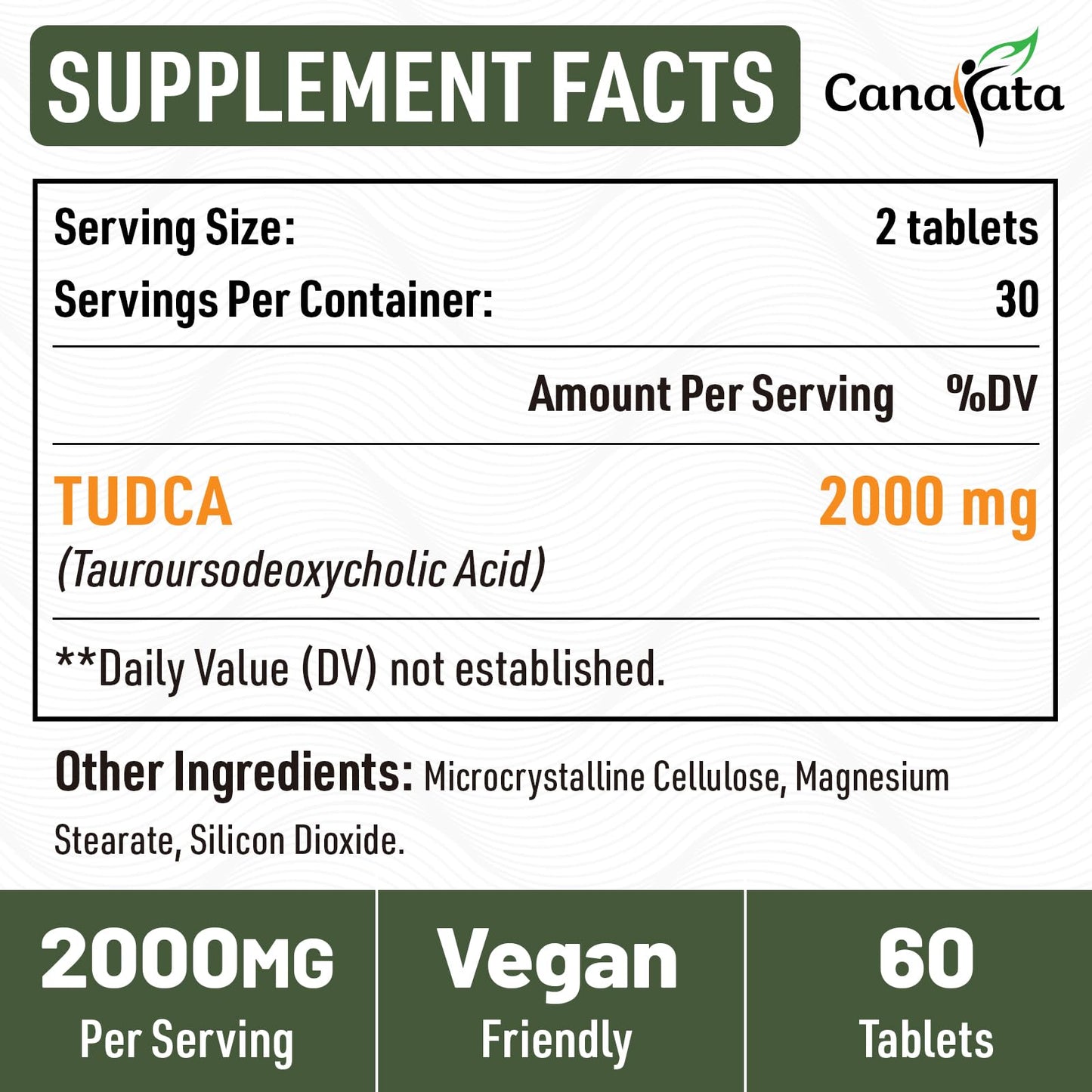 Canarata TUDCA 2000mg โ Liver Detox & Bile Salts Support | 30 Days