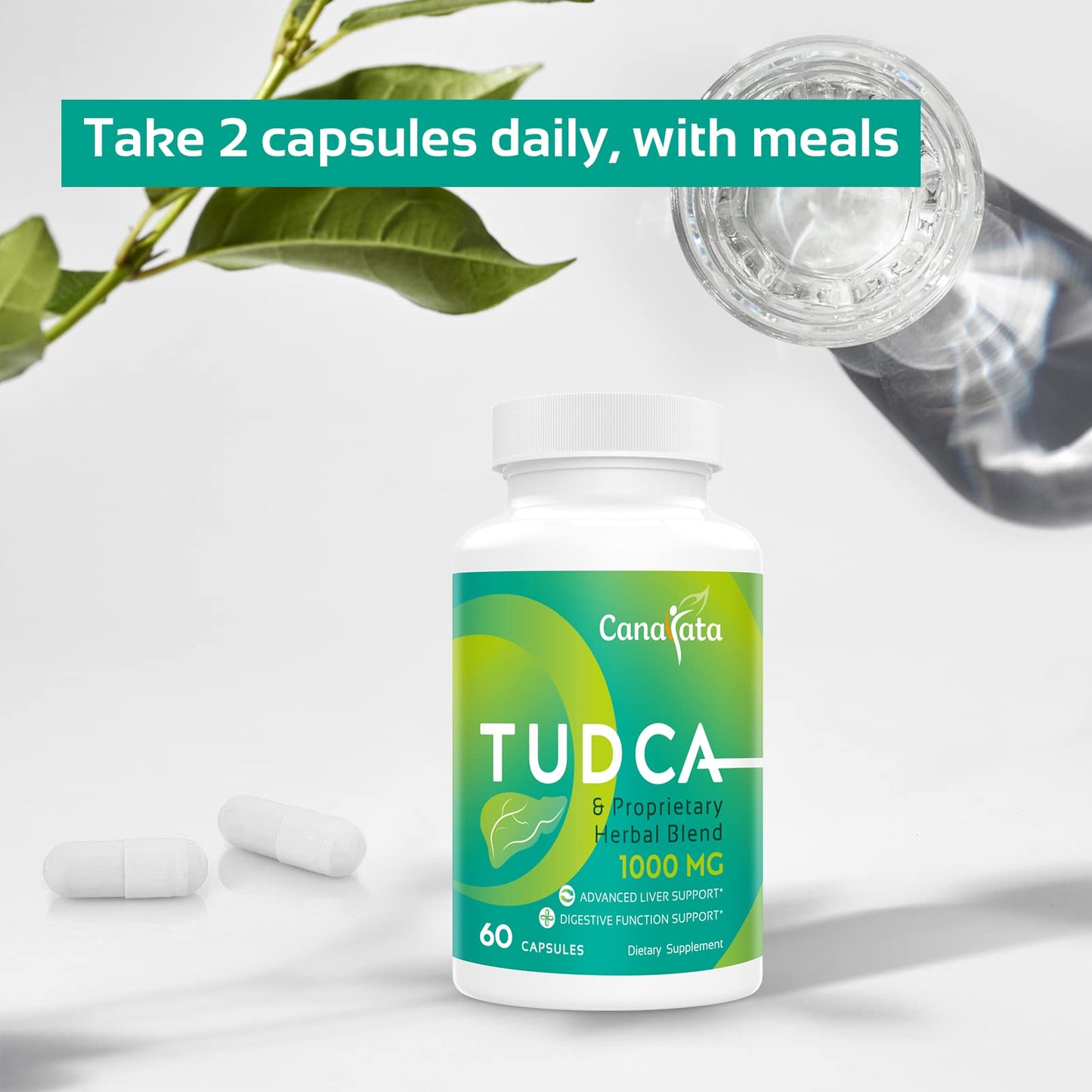 Canarata TUDCA Liver Support 1000mg โ 120 Vegan Capsules with Milk Thistle