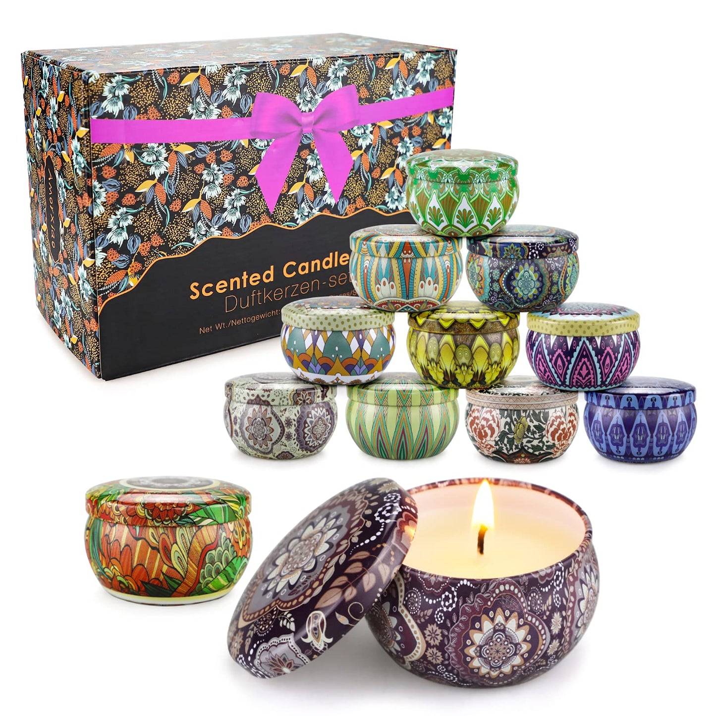Candles Gifts for Women - 12 Pack Soy Wax Candles for Home Scented Gifts