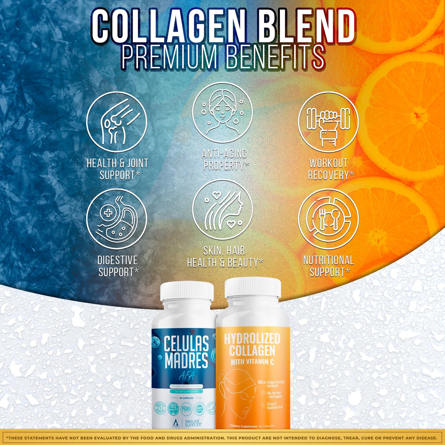 Aura Vitamin Mega Antioxidant Bundle | Hydrolyzed Collagen & AFA Stem Cell โ 60 Capsules (2)