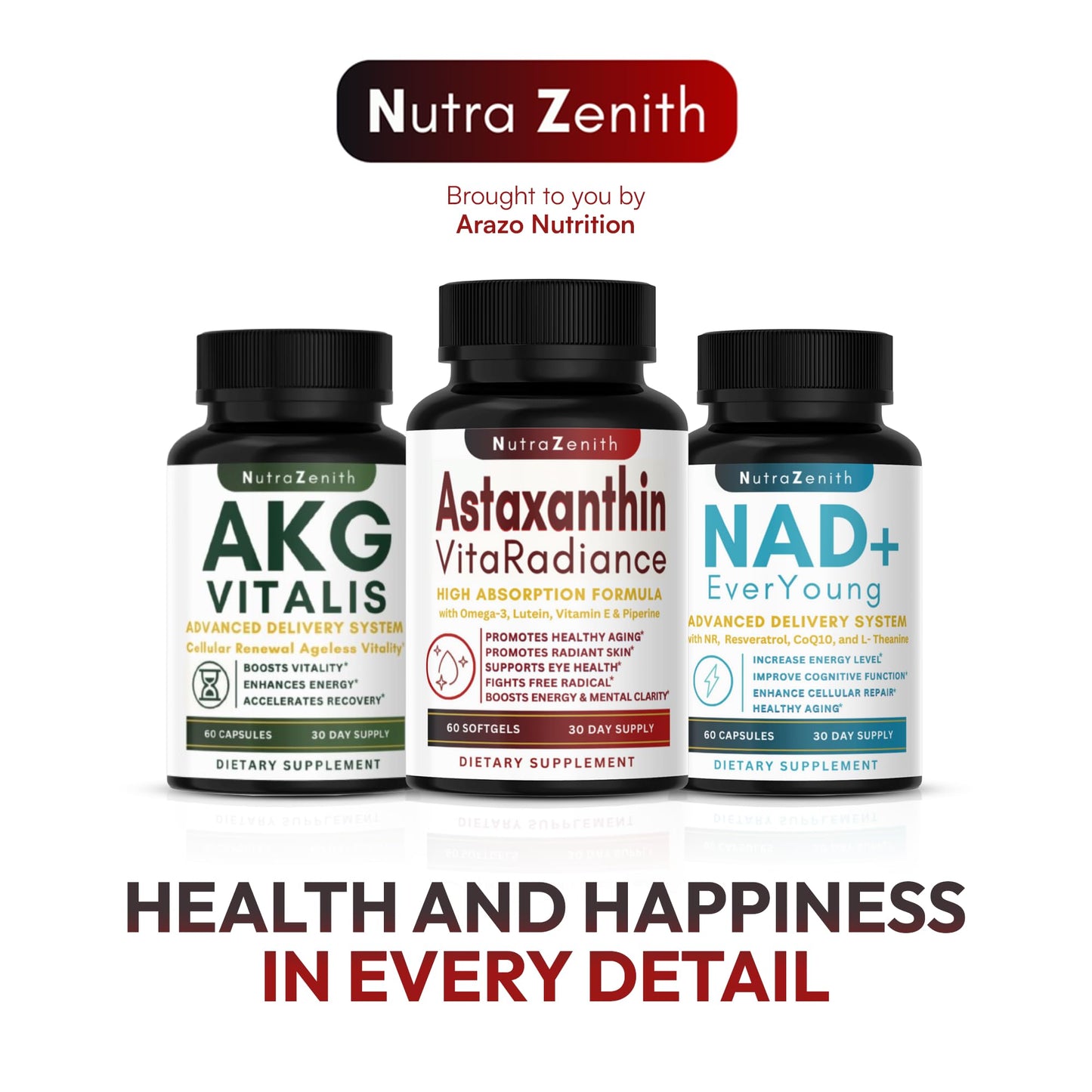 Astaxanthin Supplement with Omega-3, Vitamin E & Lutein โ 60 Capsules | Antioxidant Support & Energy