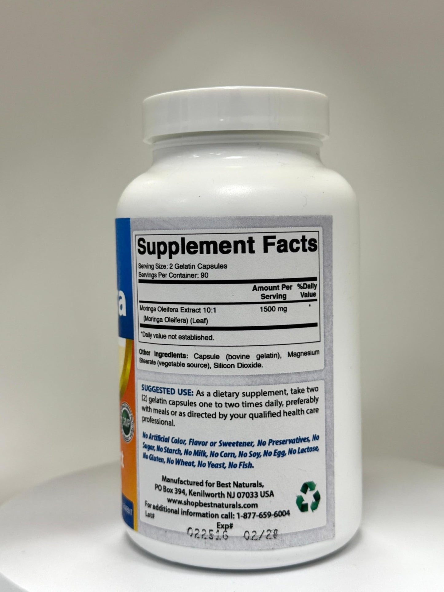 Best Naturals Moringa Extract 10:1 1500mg โ 180 Capsules | Superfood for Healthy Wellbeing
