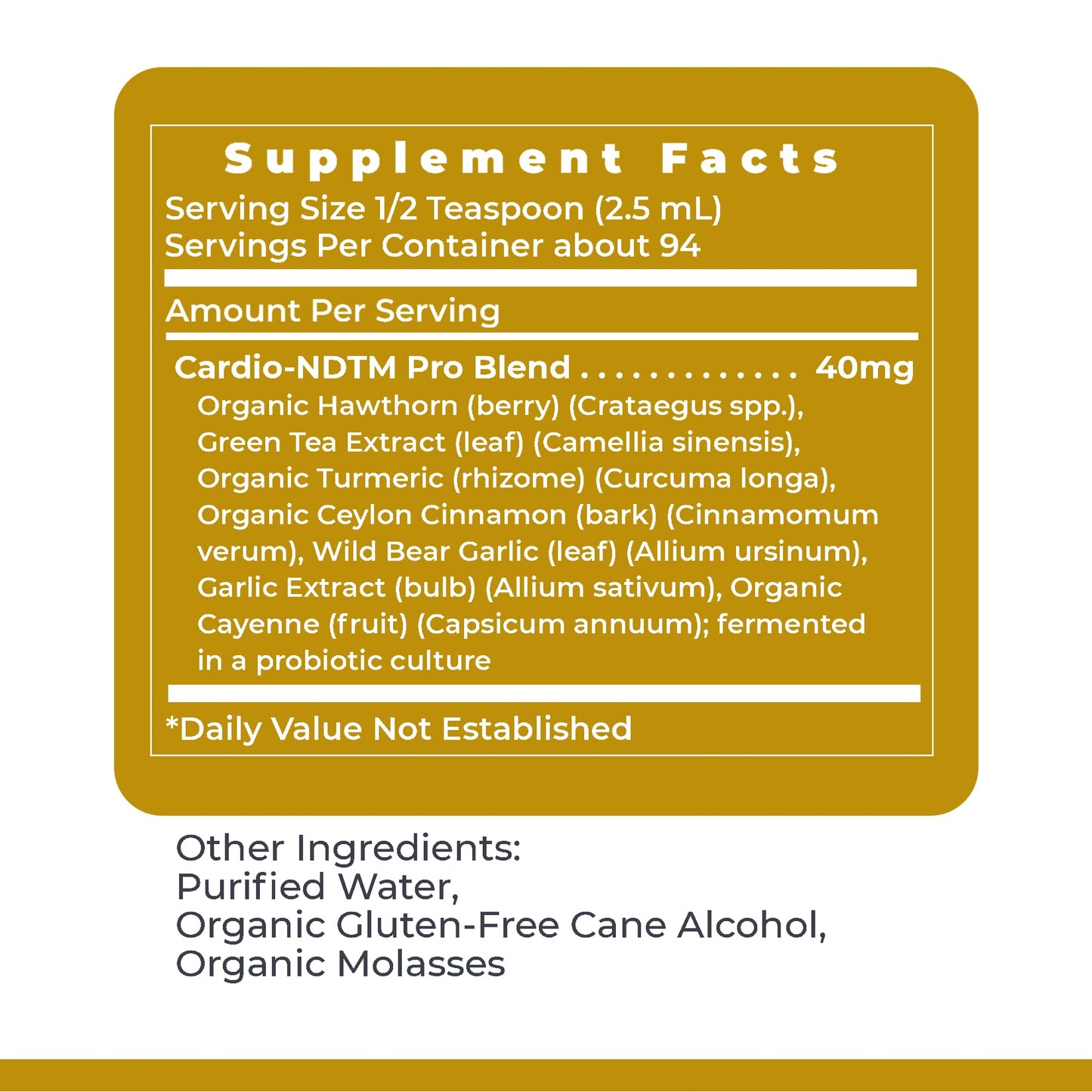 Premier Research Labs Fermented Cardio-ND โ Probiotic Heart Health Liquid (8 oz)