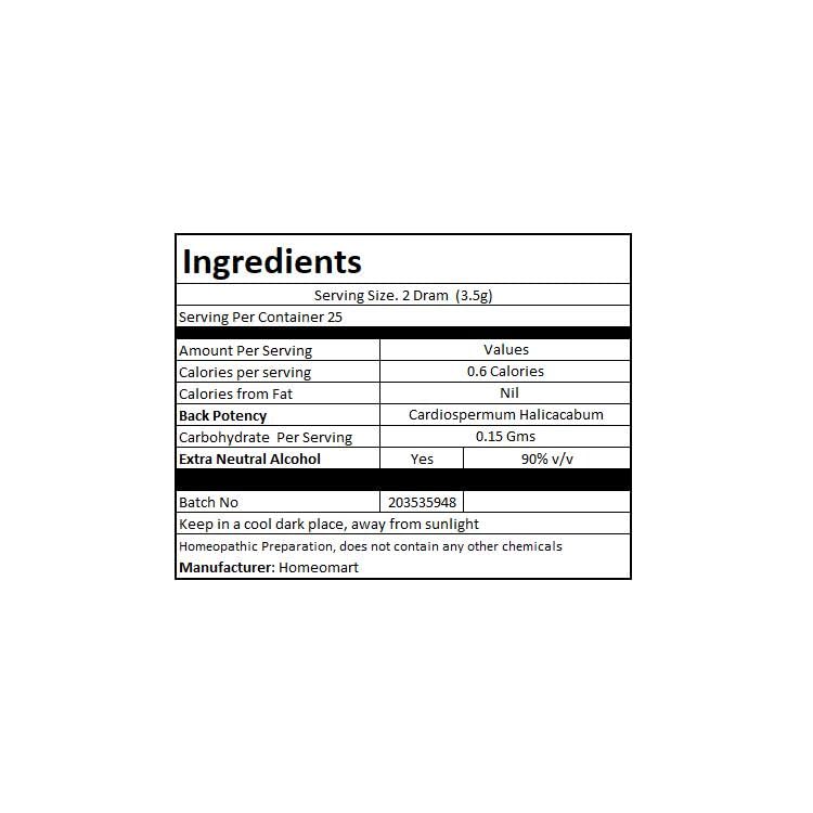Cardiospermum Halicacabum Homeopathy Pellets 1M Potency โ Pack of 3 | HomeoMart