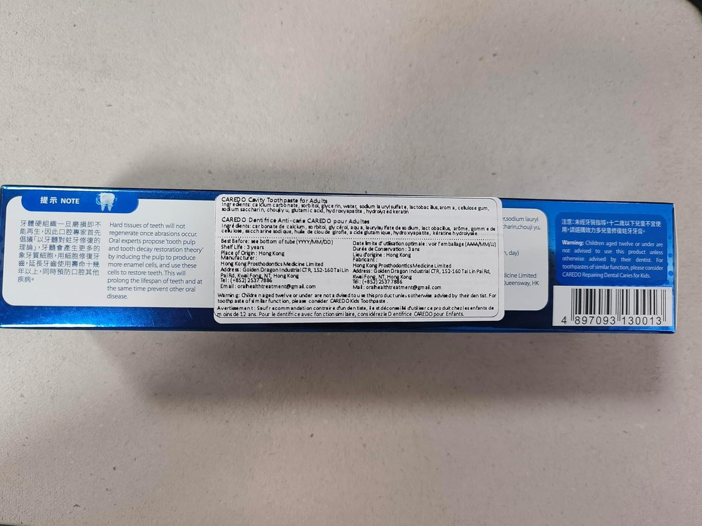 CAREDO Fluoride-Free Hydroxyapatite Toothpaste โ Cavity Reversal (2-Pack)