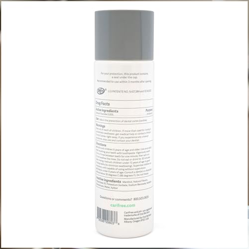 CariFree Maintenance Rinse โ Mint Flavored Fluoride Mouthwash, Dentist-Recommended, Alcohol-Free