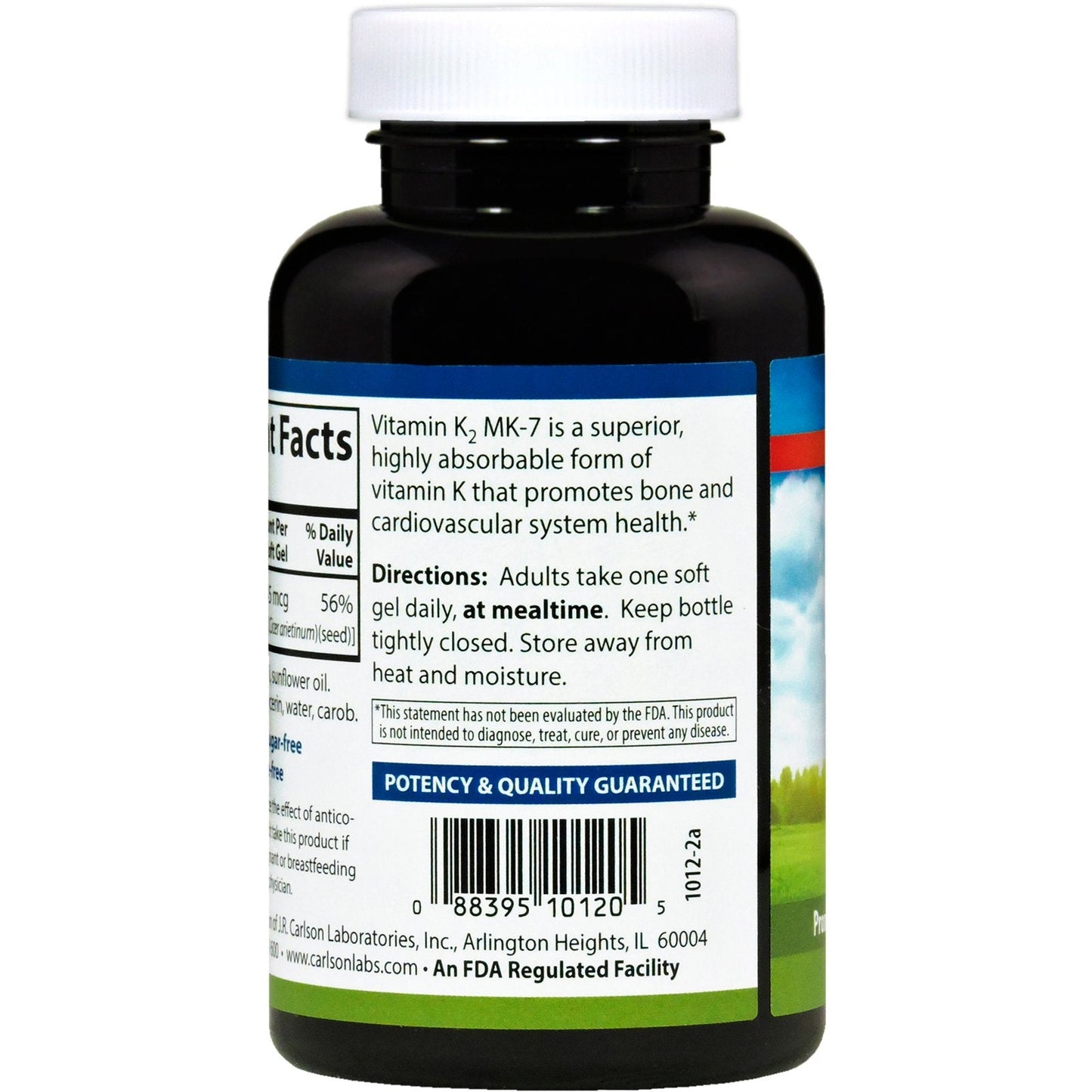 Carlson Labs Vitamin K2-7 45 mcg MK-7 Softgels โ 180 Count