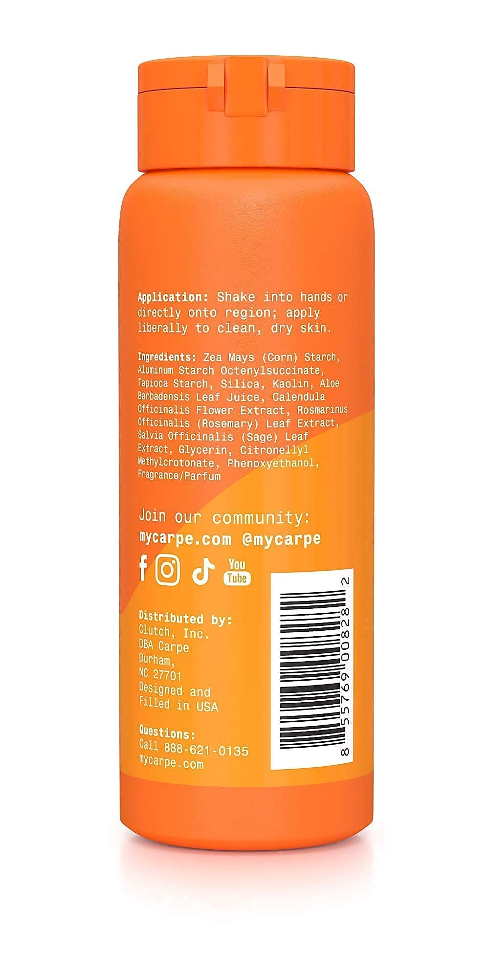 Carpe Sweat-Absorbing Talc-Free Powder for Women โ Anti-Chafing, White Jasmine