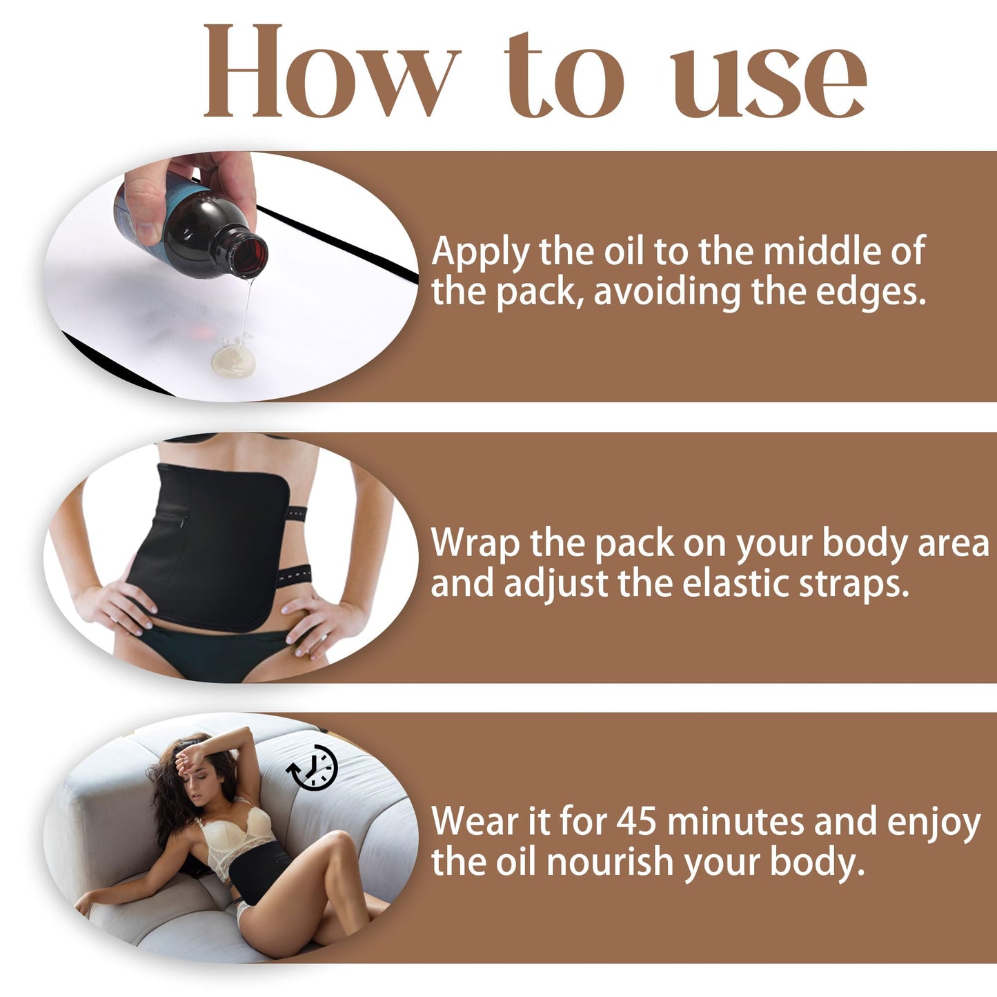 9 Pcs Castor Oil Pack Wrap Kit โ Organic Cotton, Reusable Full-Body Care
