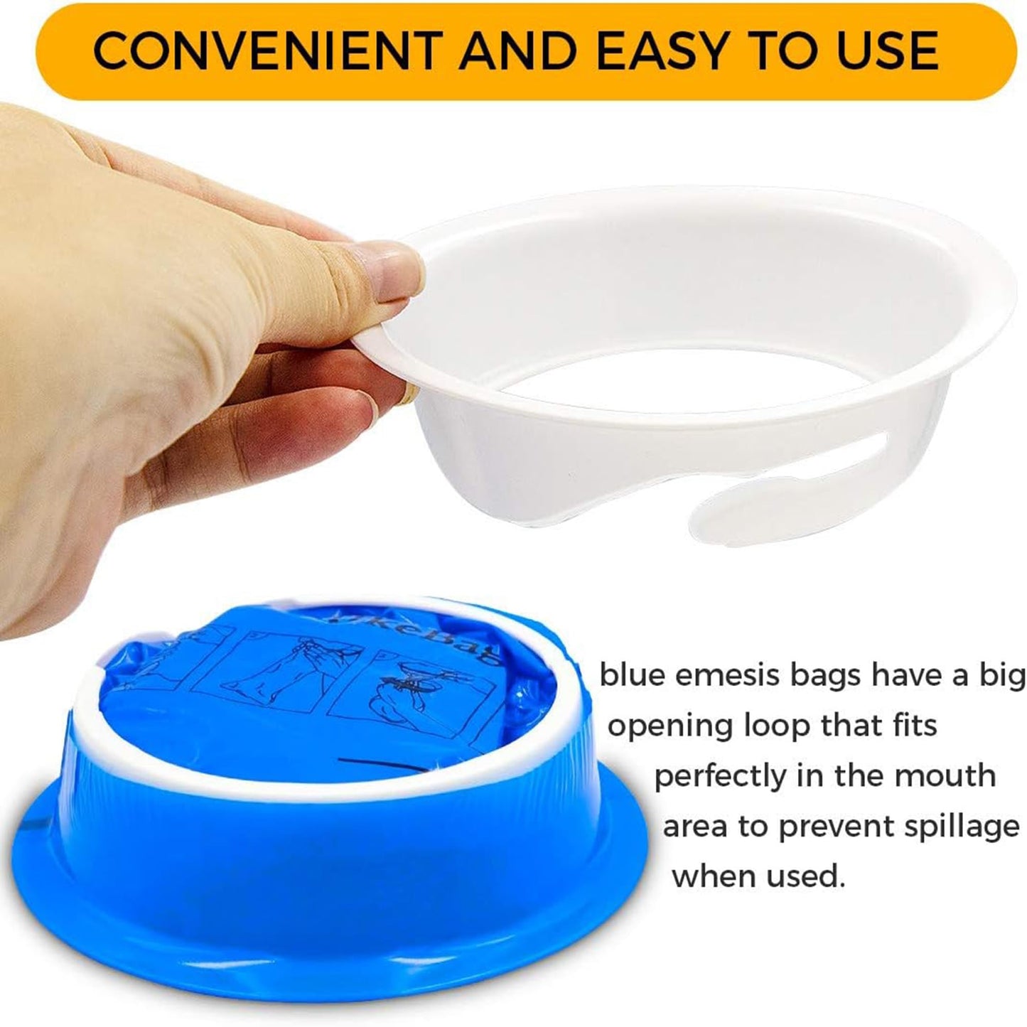 CDThinkingU Vomit Emesis Bags โ 150 Pack, 1000ml, Leak-Proof Medical-Grade