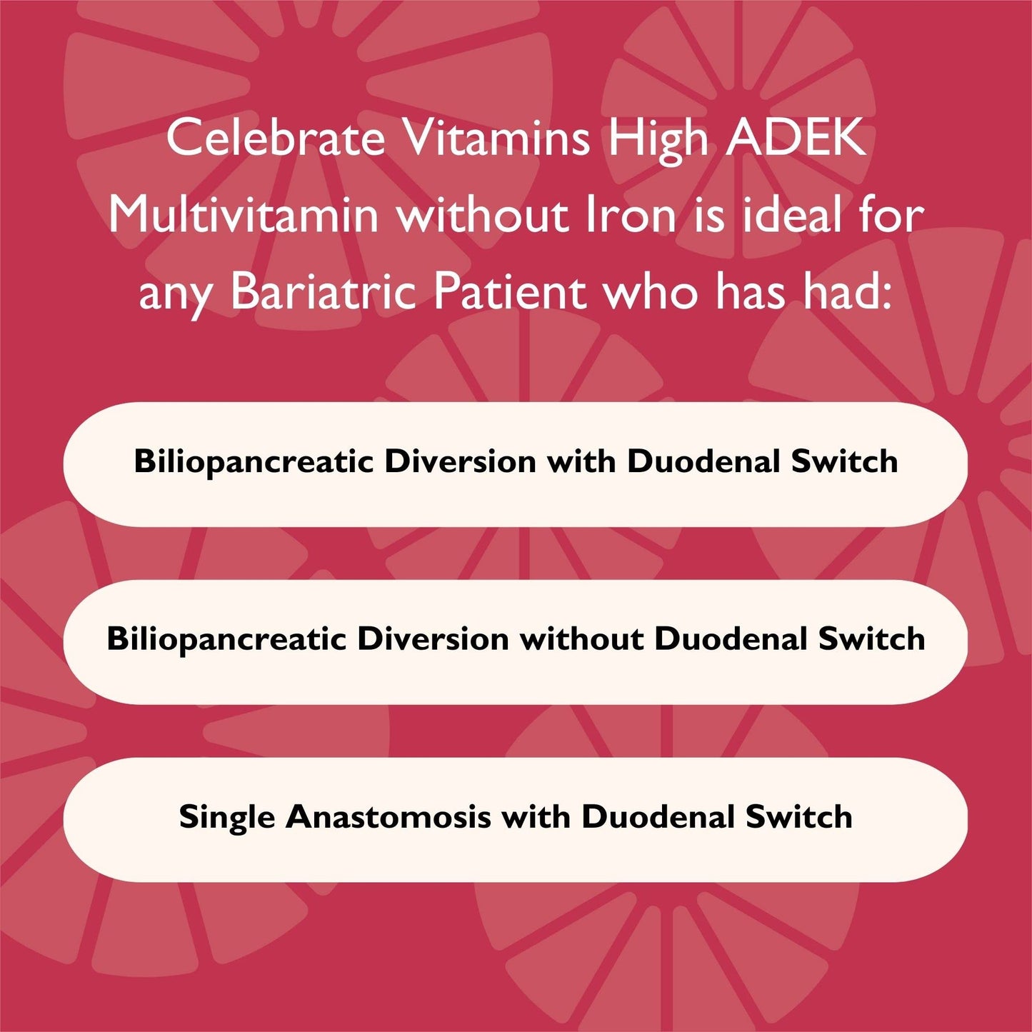 Celebrate Vitamins Multi ADEK Iron Free โ Bariatric Multivitamin (180 Capsules)