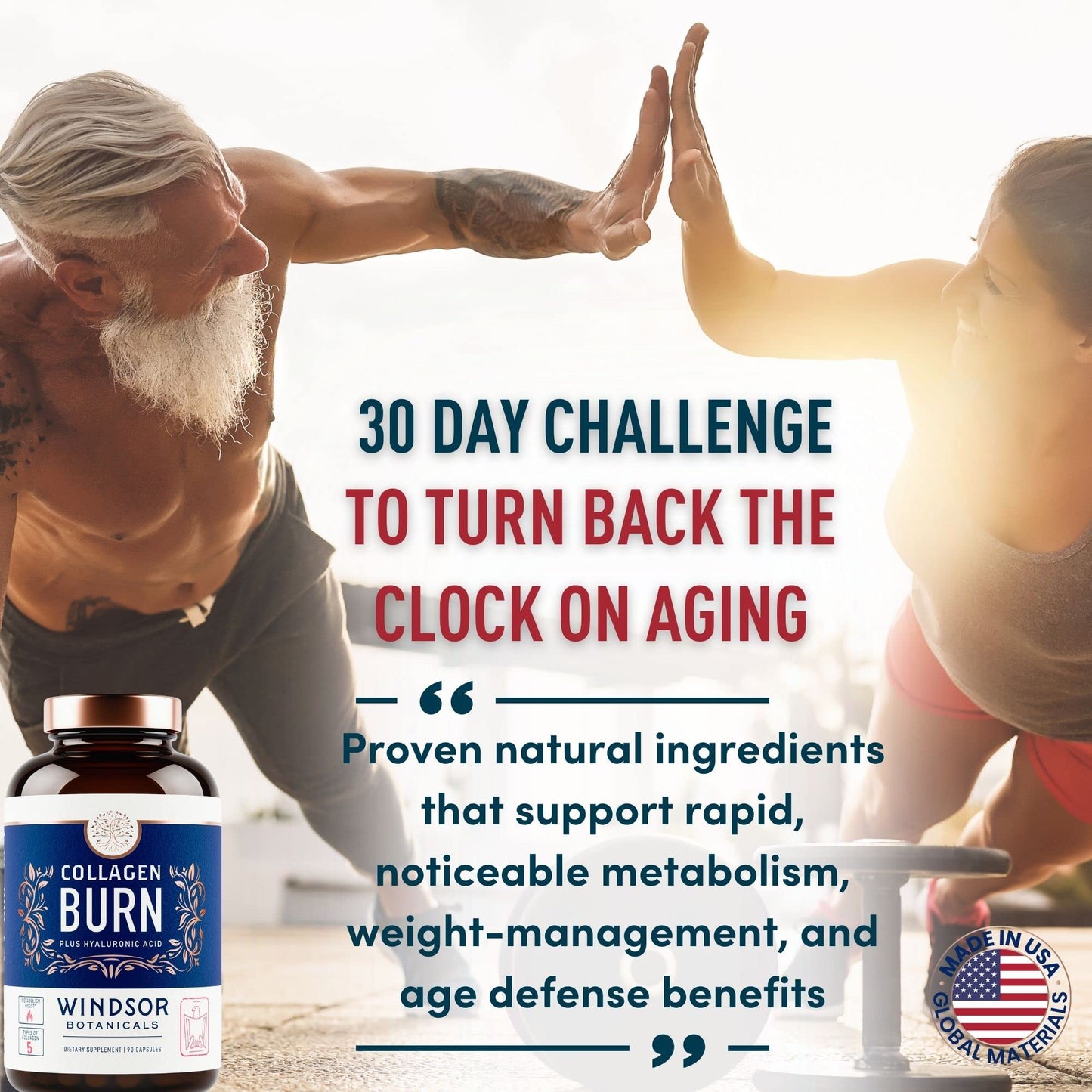 Thermogenic Multi Collagen Burn Capsules ā Hydrolyzed Collagen Types IāX, Hyaluronic Acid | 90 Pills