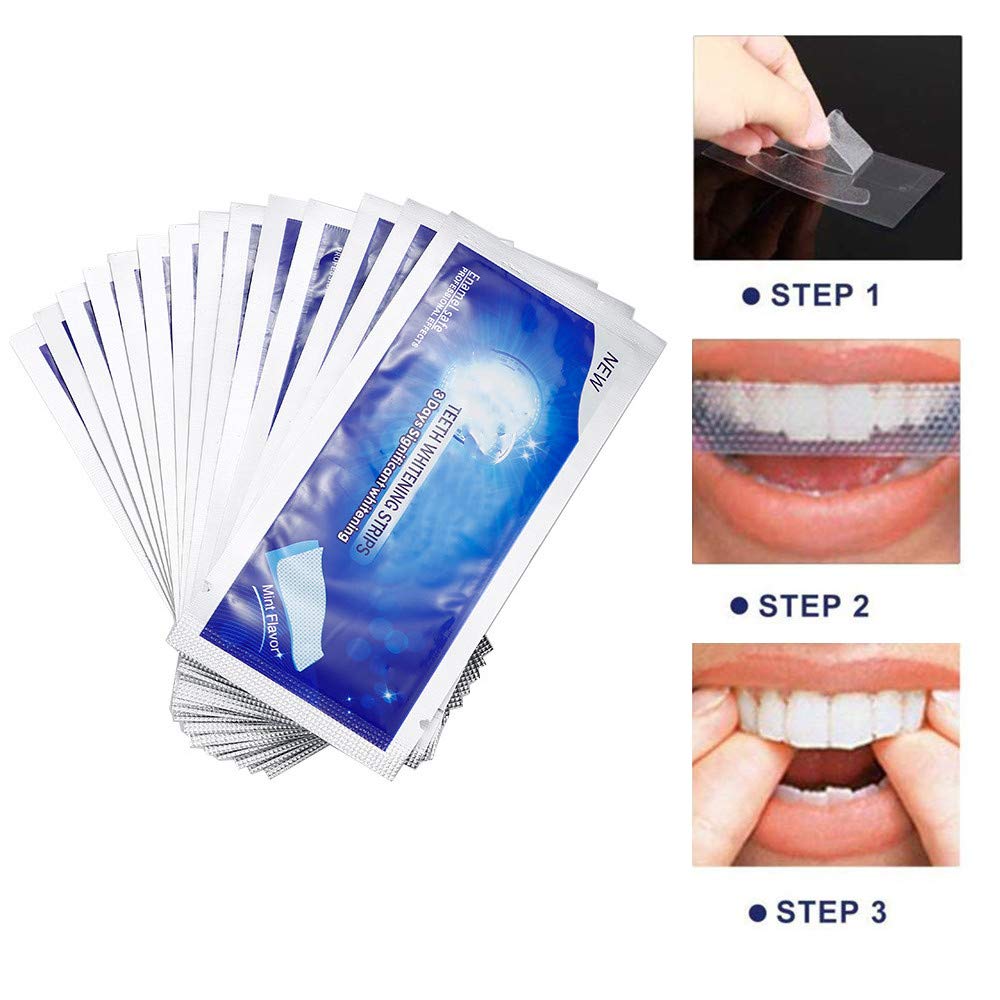 Ceonam Teeth Whitening Strips Kit โ No Sensitivity, 28 Strips (14-Pack)