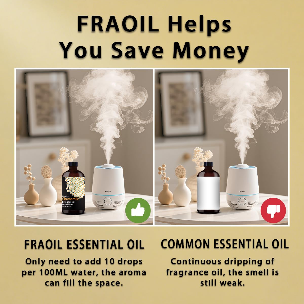 Chamomile Essential Oil 4 oz (120 ml) โ Diffuser & DIY | FRAOIL