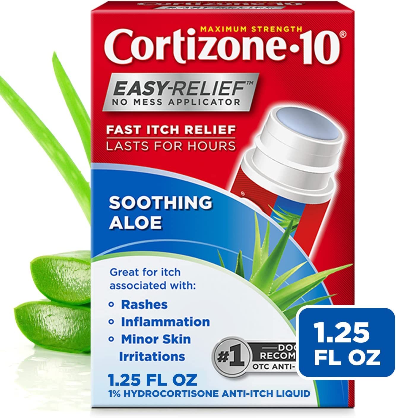 Cortizone-10 Easy Relief Applicator Anti-Itch Liquid 1.25 oz β Chattem