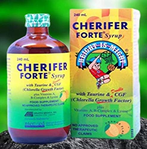 Cherifer Forte Syrup 240ml โ Taurine & Double Chlorella Growth Factor