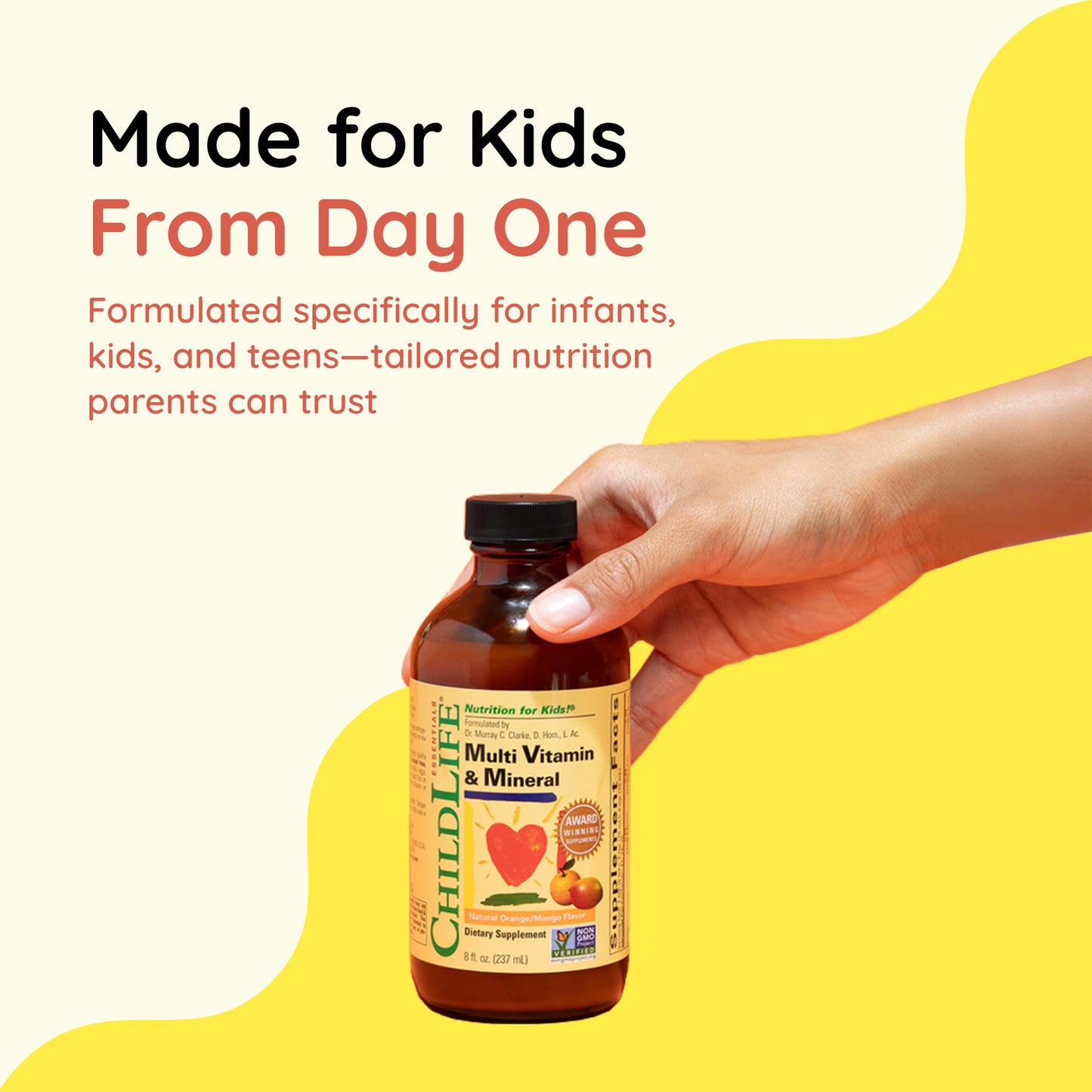 CHILDLIFE Essentials Kids Multivitamin & Mineral โ Liquid Vitamin for Kids (Orange Mango, 8 oz, 2 pack)
