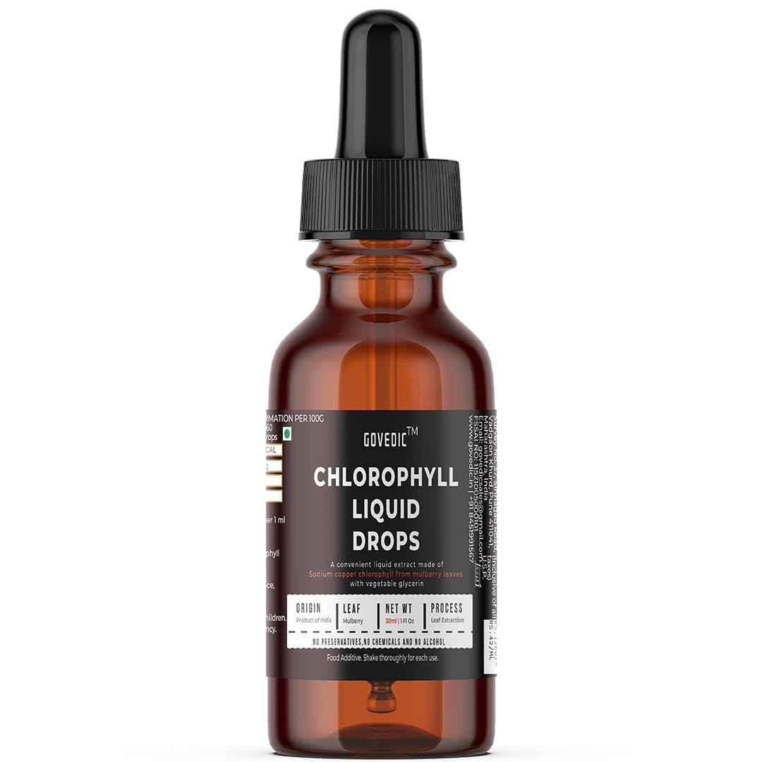 Chlorophyll Liquid Drops 30ml โ 60 Servings | Sodium Copper Chlorophyllin