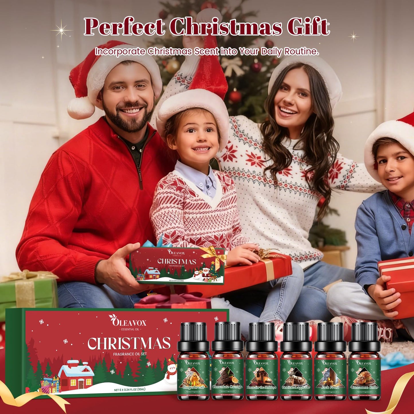 Christmas Essential Oils Set β 6 Premium Winter Fragrance Oils for Diffusers
