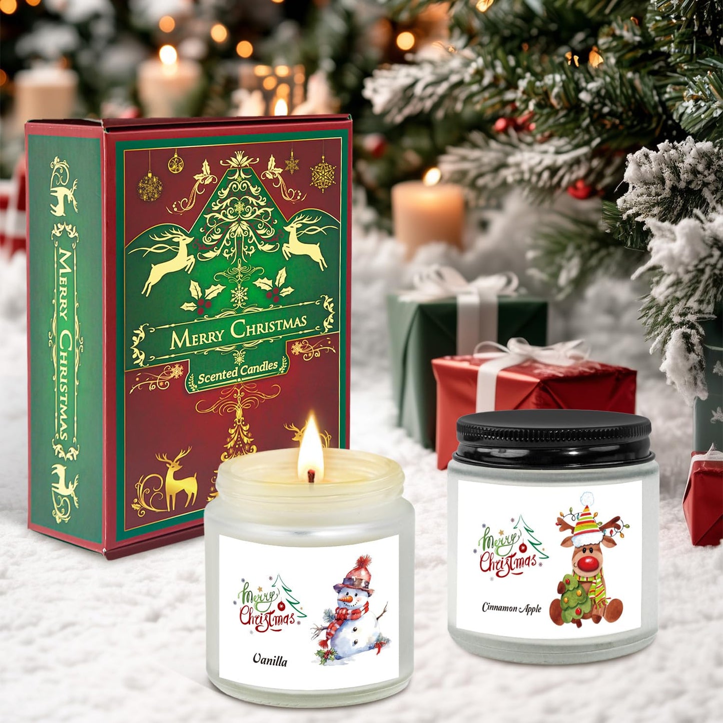 Christmas Scented Candles โ 6 Pack Soy, 21 oz Jars | Gift Ideas