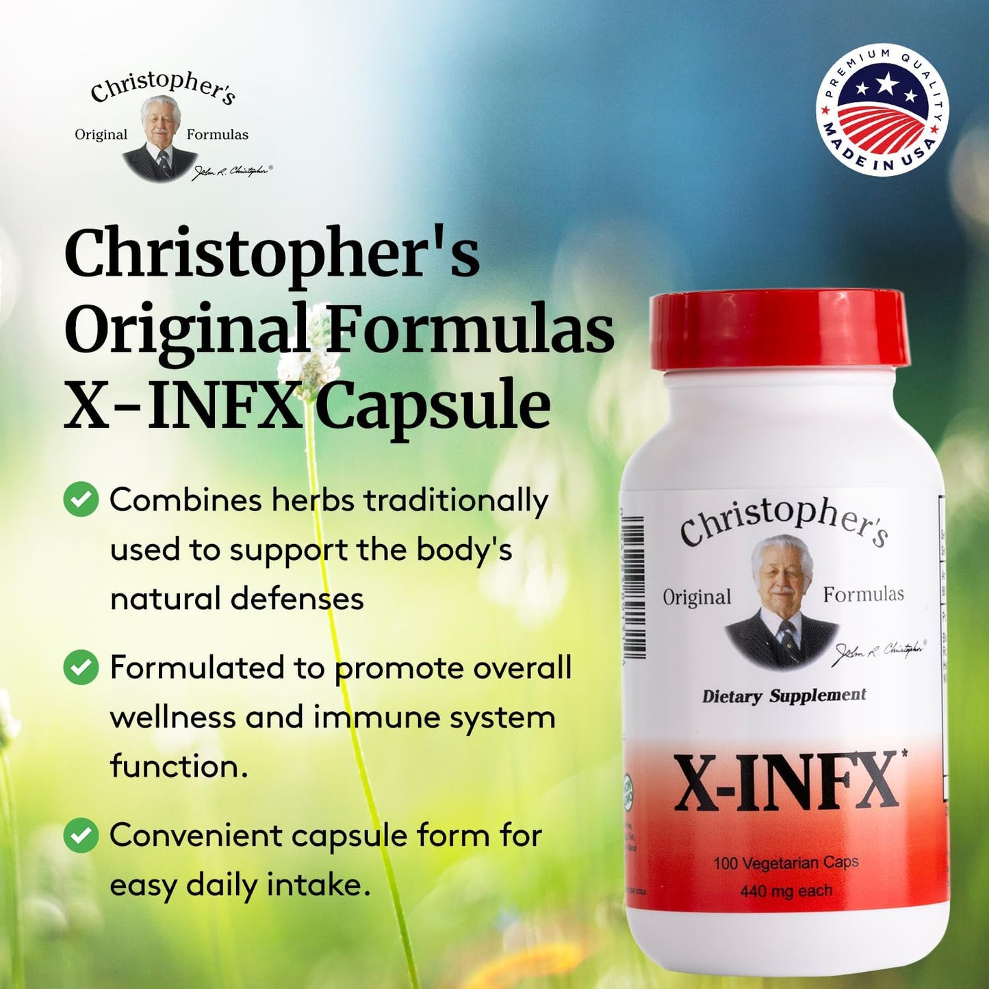 Christopher's Original Formulas X-INFX Formula โ Natural Immune Support, 100 Caps
