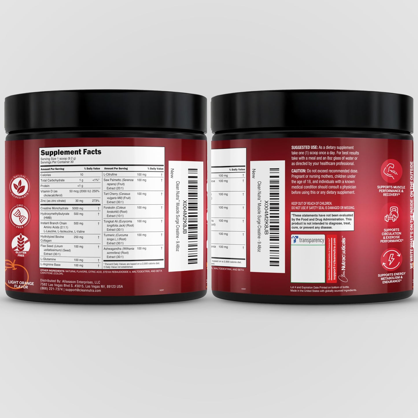 Clean Nutra Creatine Powder for Men โ HMB, BCAA, L-Arginine & L-Citrulline | Preworkout