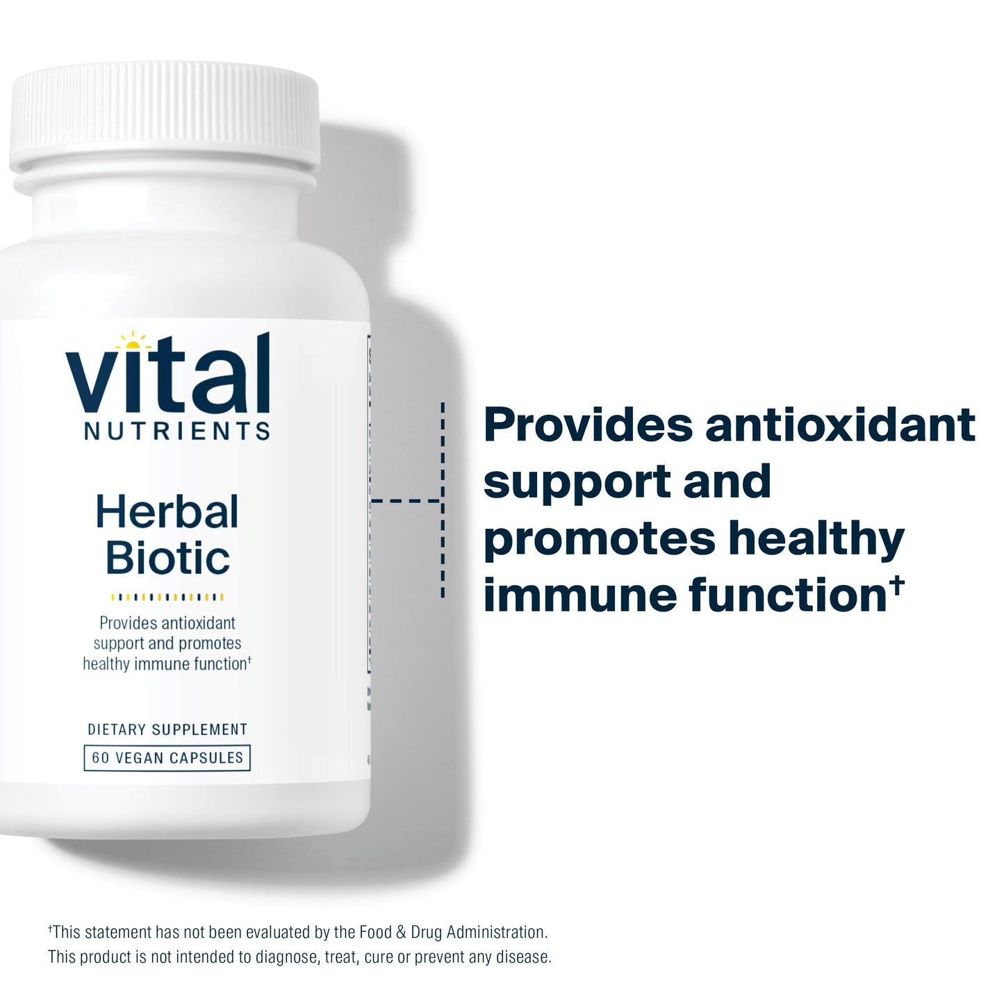 Vital Nutrients Herbal Biotic β Immune Support Supplement | 60 Capsules