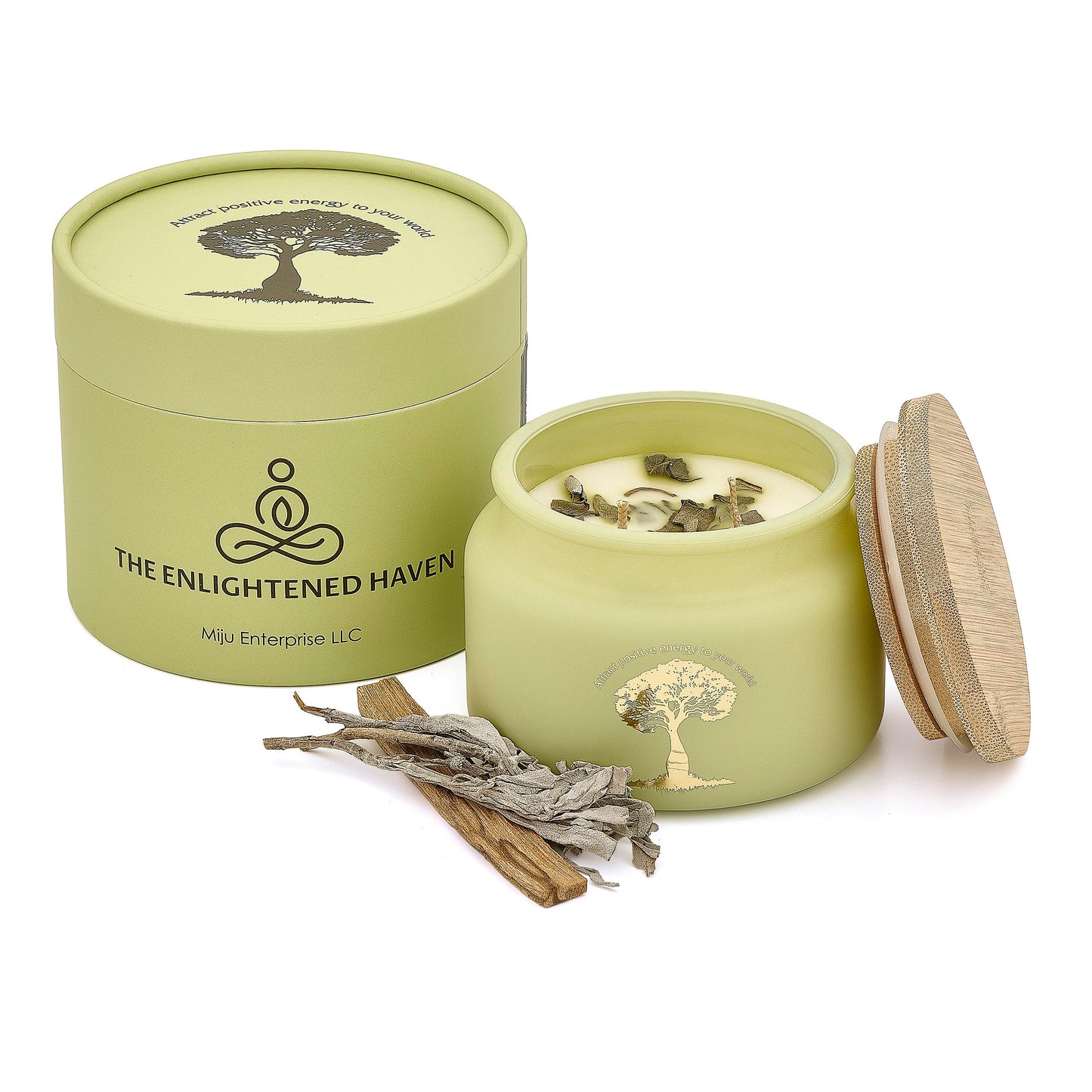 Cleansing and Protecting 2-Wick Scented Candle β Palo Santo & Sage | 9.5oz Soy
