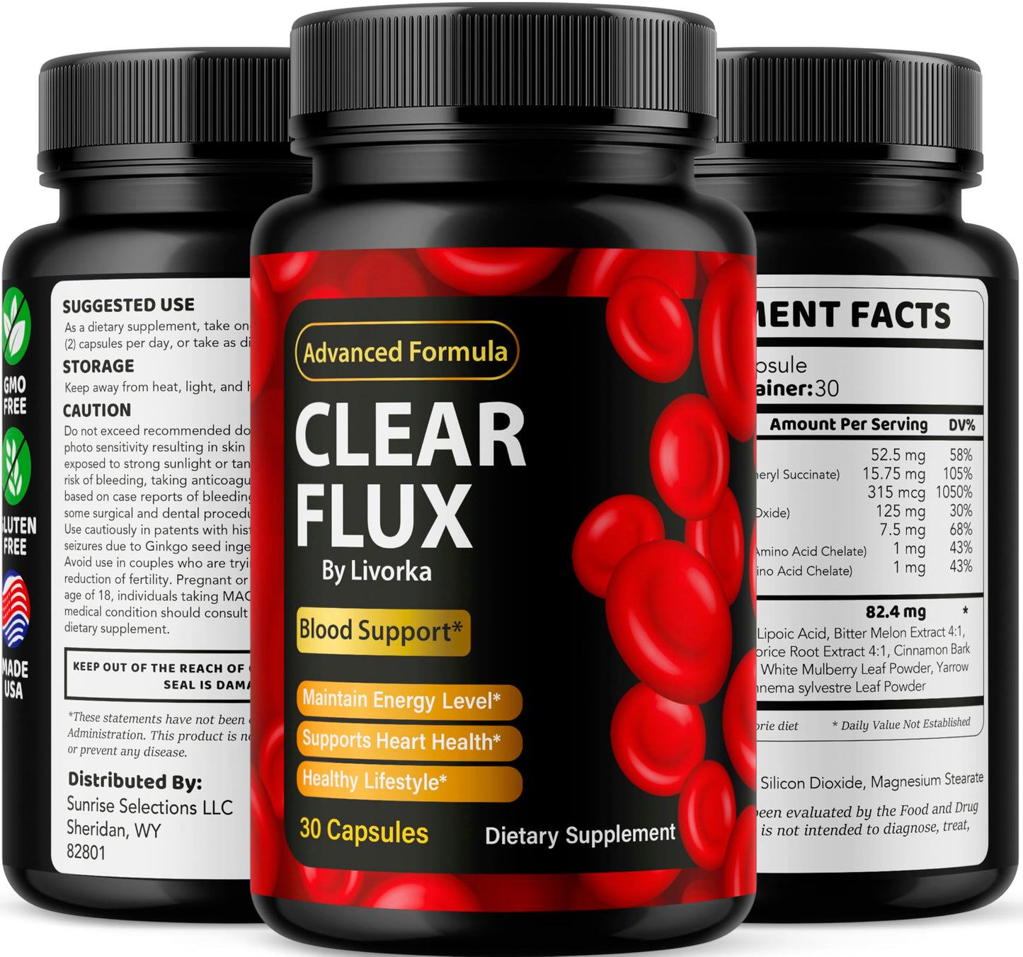 (2 Pack) Clear Flux โ Clear Flux Supplement, 60 Capsules for 2 Months