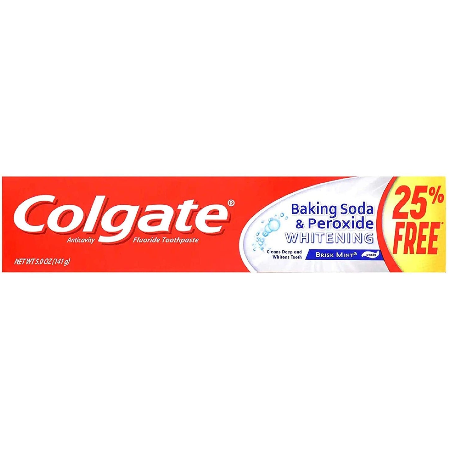 Colgate Baking Soda & Peroxide Whitening Toothpaste โ Brisk Mint, 5 oz