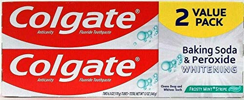 Colgate Baking Soda and Peroxide Whitening Toothpaste โ Frosty Mint Twin Pack 12oz