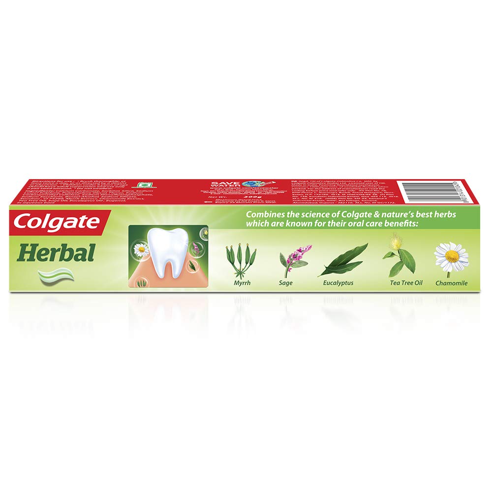 Colgate Herbal Toothpaste 7 oz โ Natural Eucalyptus, Tea Tree & Chamomile
