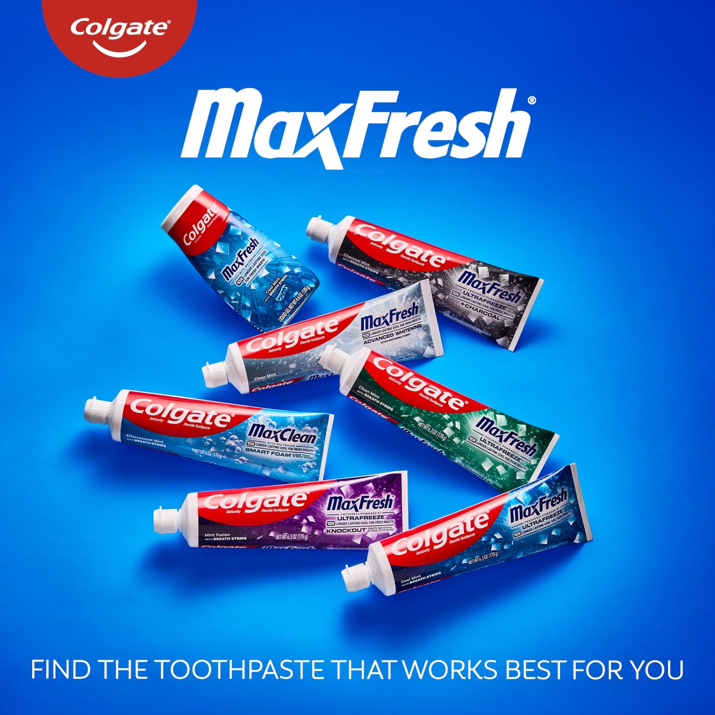 Colgate Max Fresh Travel Size Toothpaste with Breath Strips โ Cool Mint (24 Pack)