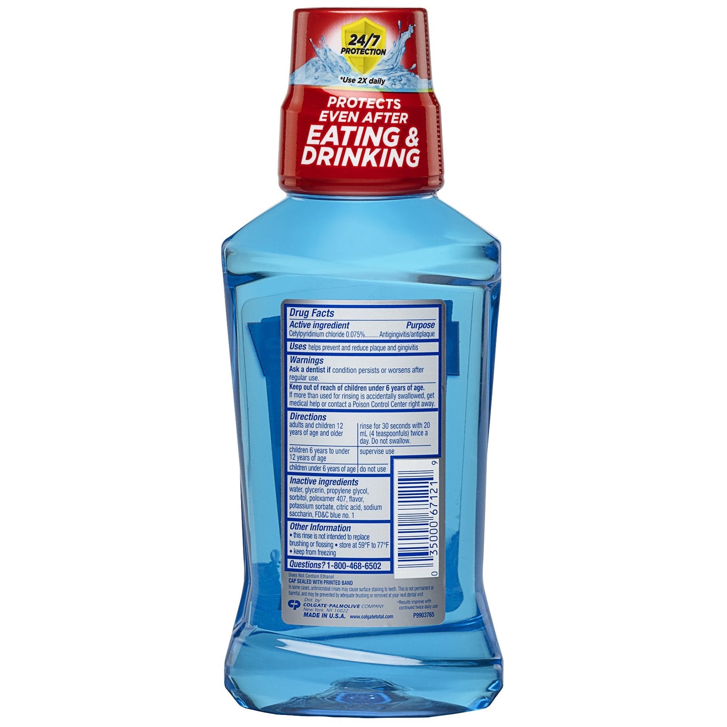 Colgate Total Pro-Shield Mouthwash โ Peppermint, 8.4 oz | 12-Hour Germ Protection