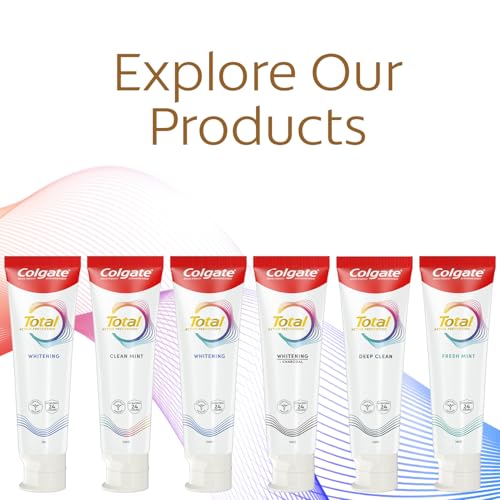 Colgate Total Whitening Toothpaste 24 Pack โ Fresh Breath, Whiter Teeth, Sensitivity Relief