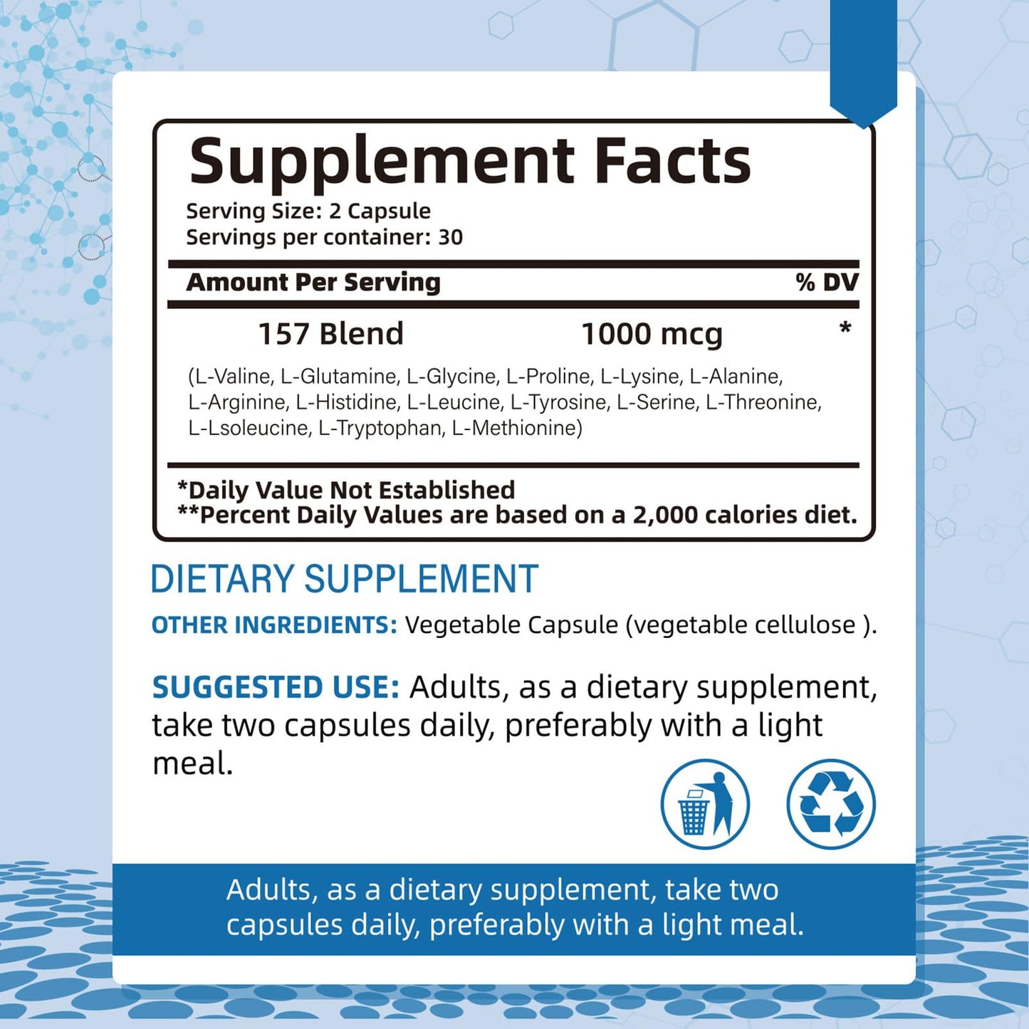 Collagen Peptide Capsules 157 โ 1000mg Amino Acids Supplement for Muscles & Gut