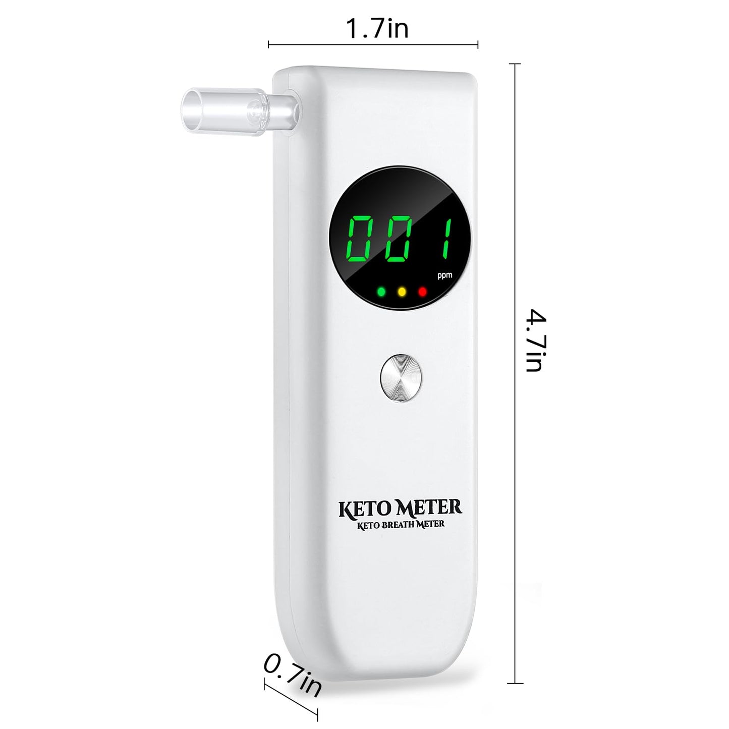 Home Ketone Breath Analyzer โ Portable Ketosis Monitor with 10 Mouthpieces
