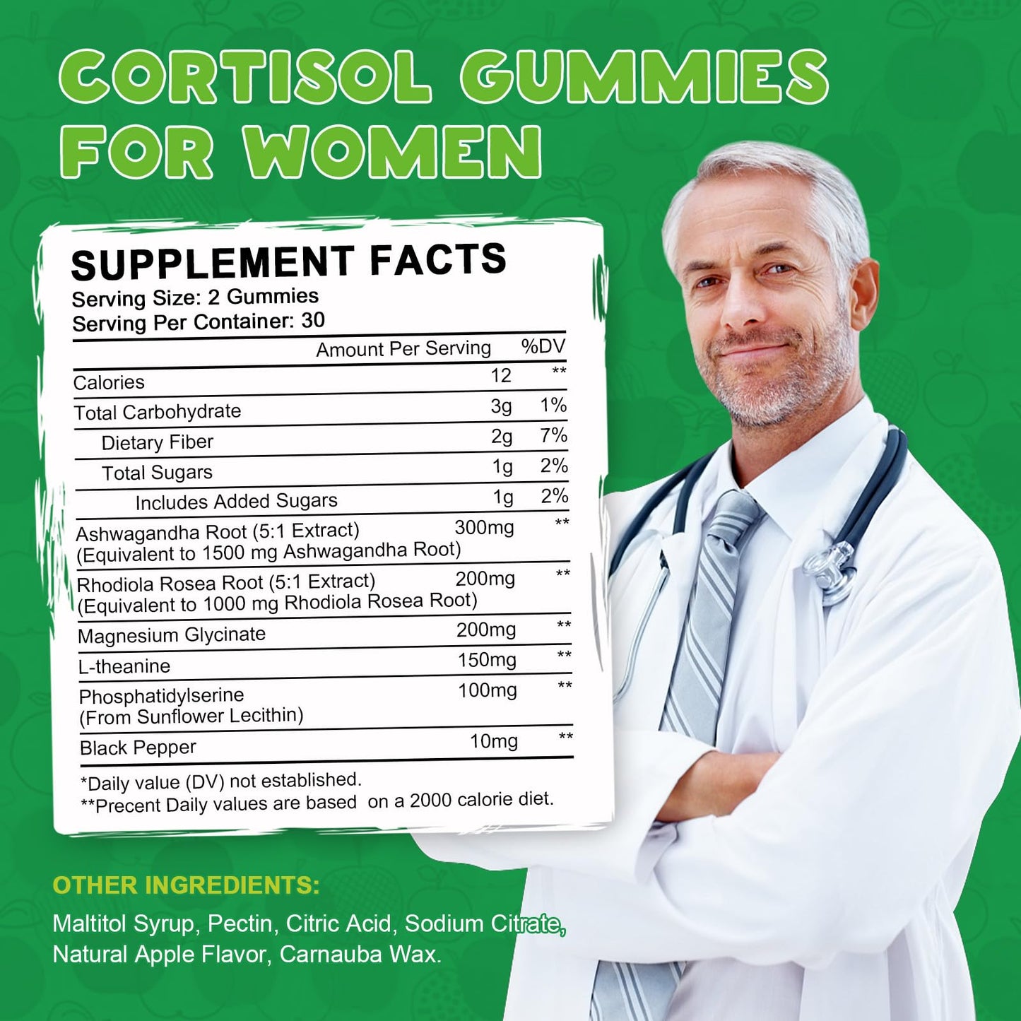 Cortisol Detox Gummies for Women โ Mood, Sleep & Focus (30-Day Vegan)