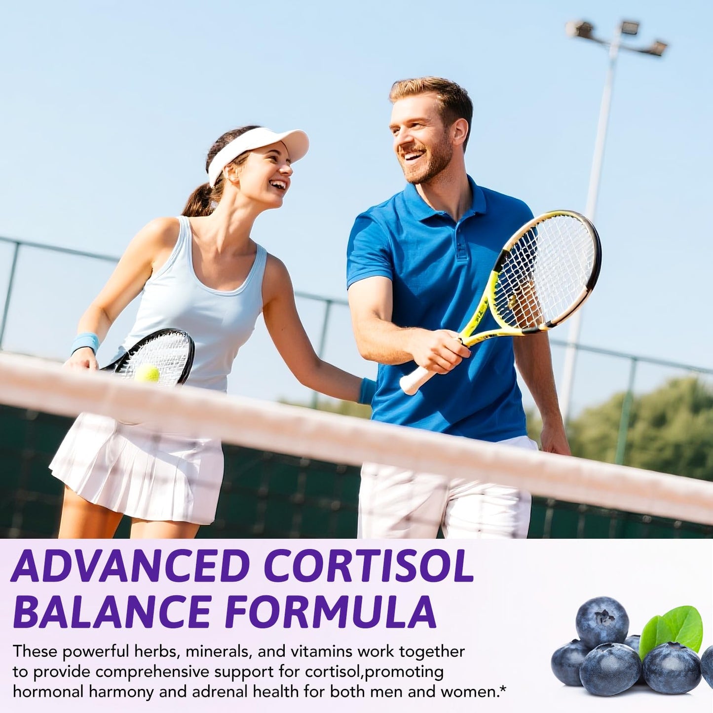 9-in-1 Cortisol Reducer Liquid Drops for Women & Men โ Blueberry Flavor