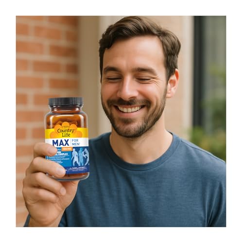 Country Life Max for Men Multivitamin โ Iron-Free, Gluten-Free, Saw Palmetto & Lycopene | 120 Vegetarian Tablets