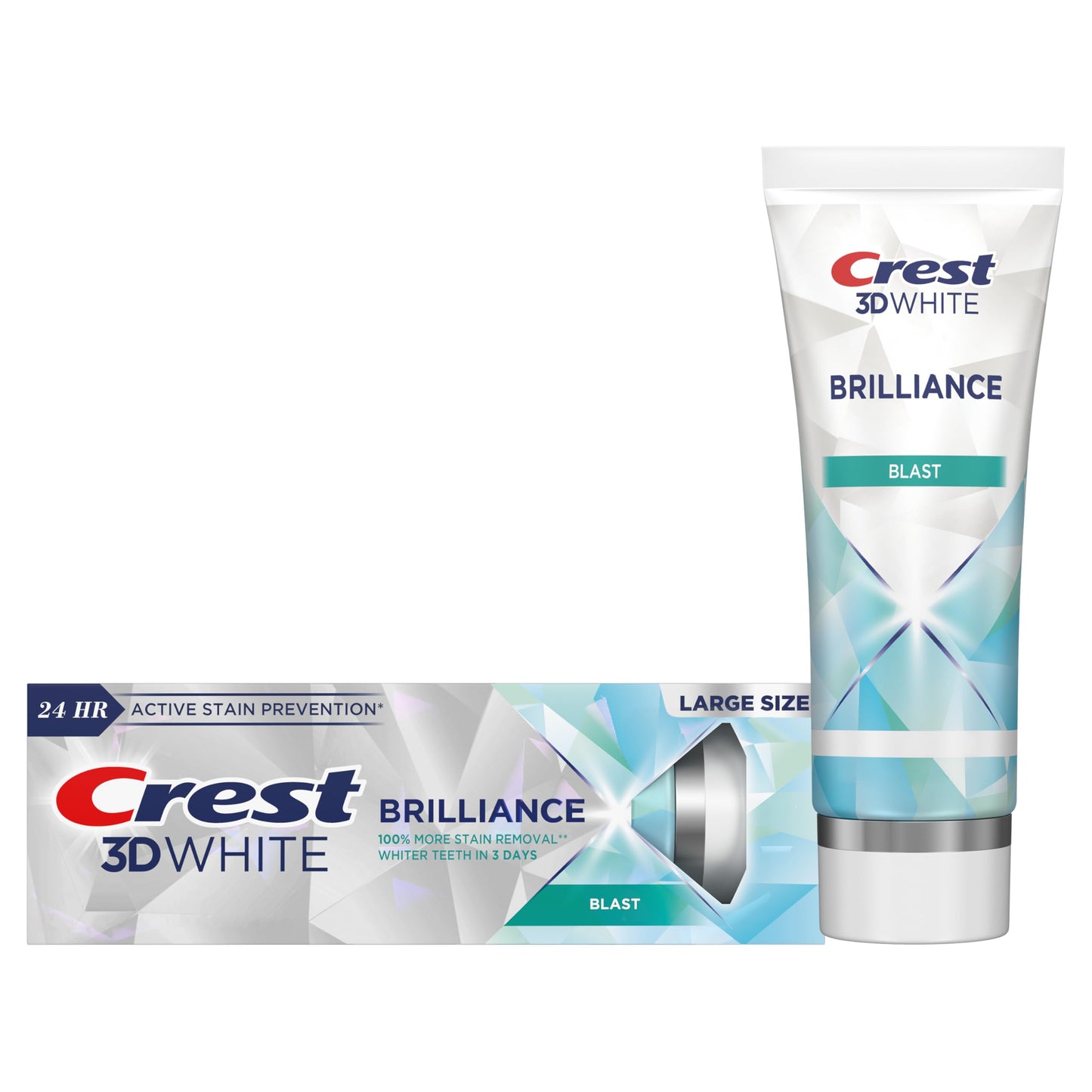 Crest 3D White Brilliance Blast Toothpaste 4.6 oz โ Whitening & Fluoride
