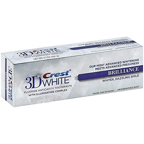 Crest 3D White Fluoride Anticavity Toothpaste 0.85 oz โ Pack of 2 | Whitening & Enamel Protection