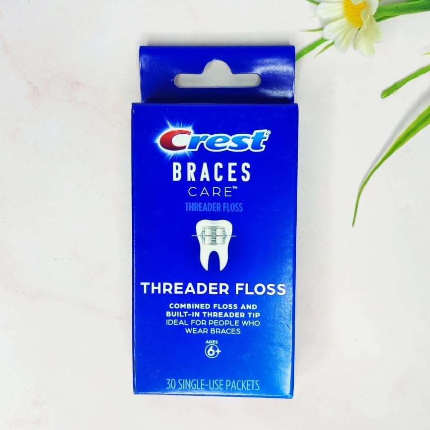 Crest Braces Care Threader Floss โ 30 Single-Use Packets