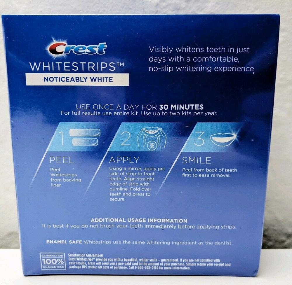 Crest Noticeably White Whitestrips โ 20 Strips, 10 Treatments