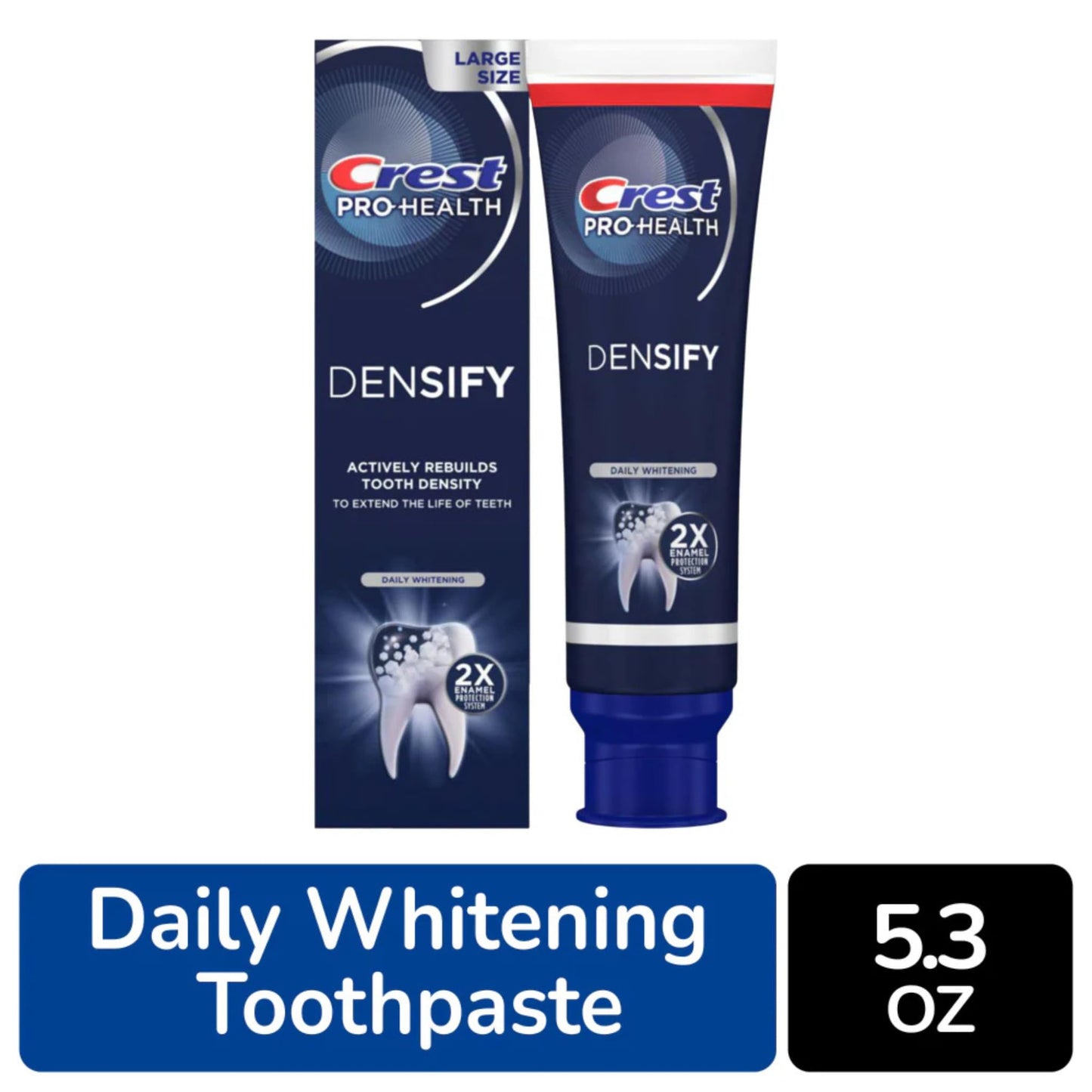 Crest Pro-Health Densify Toothpaste โ Daily Whitening 5.3 oz (Pack of 3)