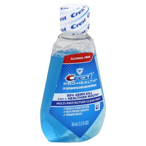 Crest Pro-Health Clean Mint Mouthwash โ Travel Size 1.2 oz (32 ml), Pack of 12