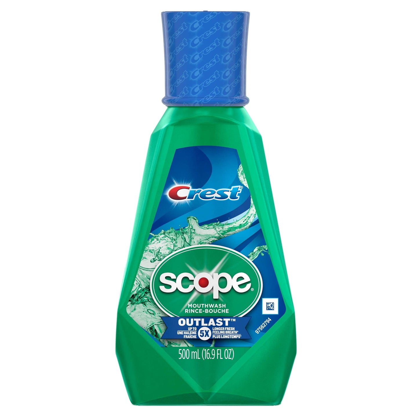 Crest Scope Outlast Mouthwash Long Lasting Peppermint โ 3 Pack (33.8 oz per bottle, 101.4 oz total)