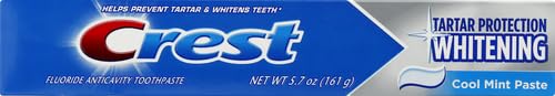 Crest Tartar Protection Toothpaste โ Whitening Cool Mint, 5.7 oz, 8.550 lb