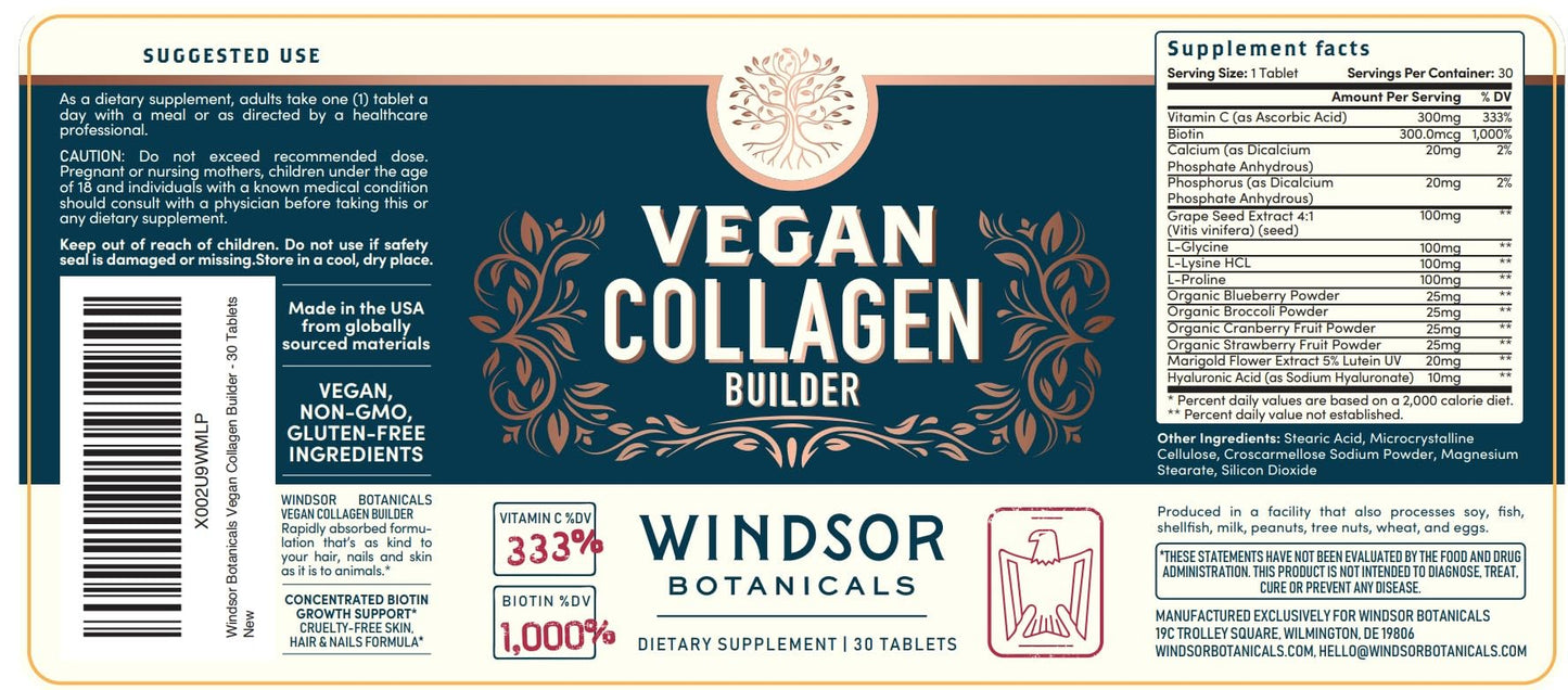 Vegan Collagen for Women and Men โ Plant-Based Booster (Gluten-Free)